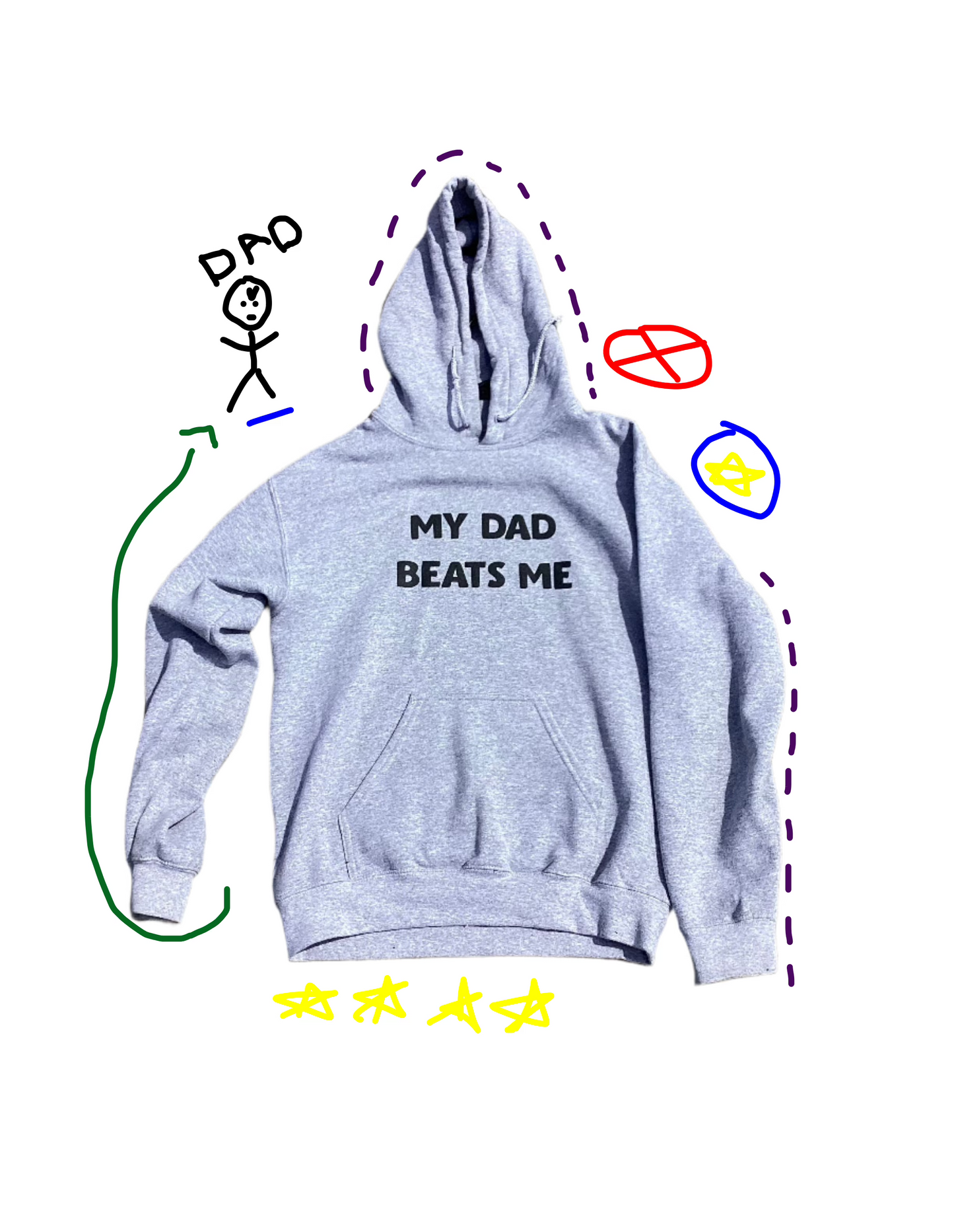 My Dad Beats Me Off Hoodie